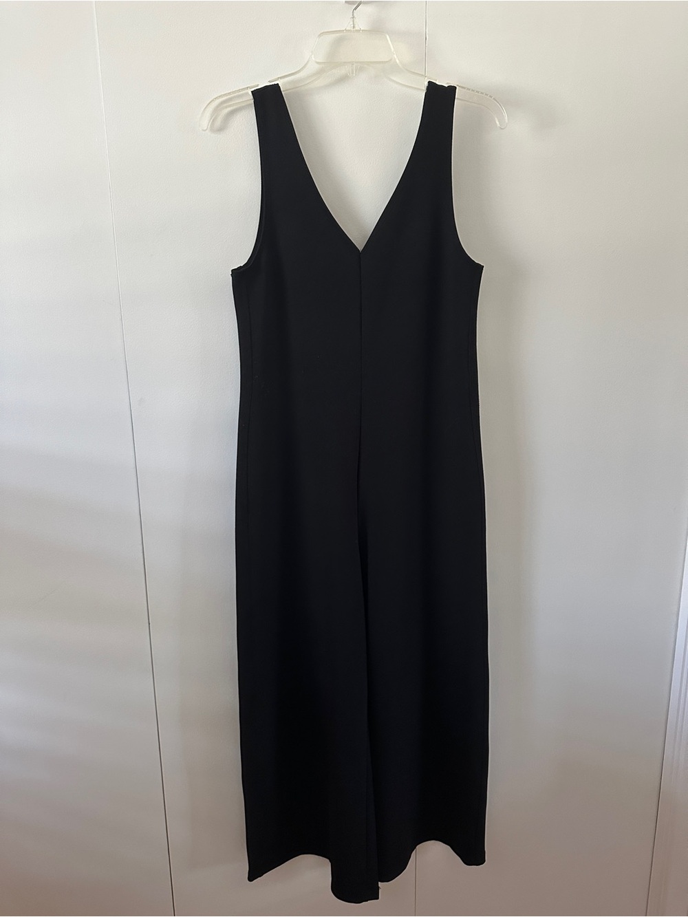 Zara Black V-Neck Wide-Leg Jumpsuit